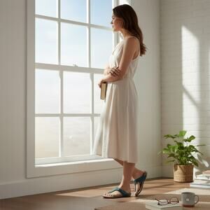 Taos Lucy Thong Sandals Womens Sz 10-10.5 Embossed Suede Leather Adj. Strap Teal